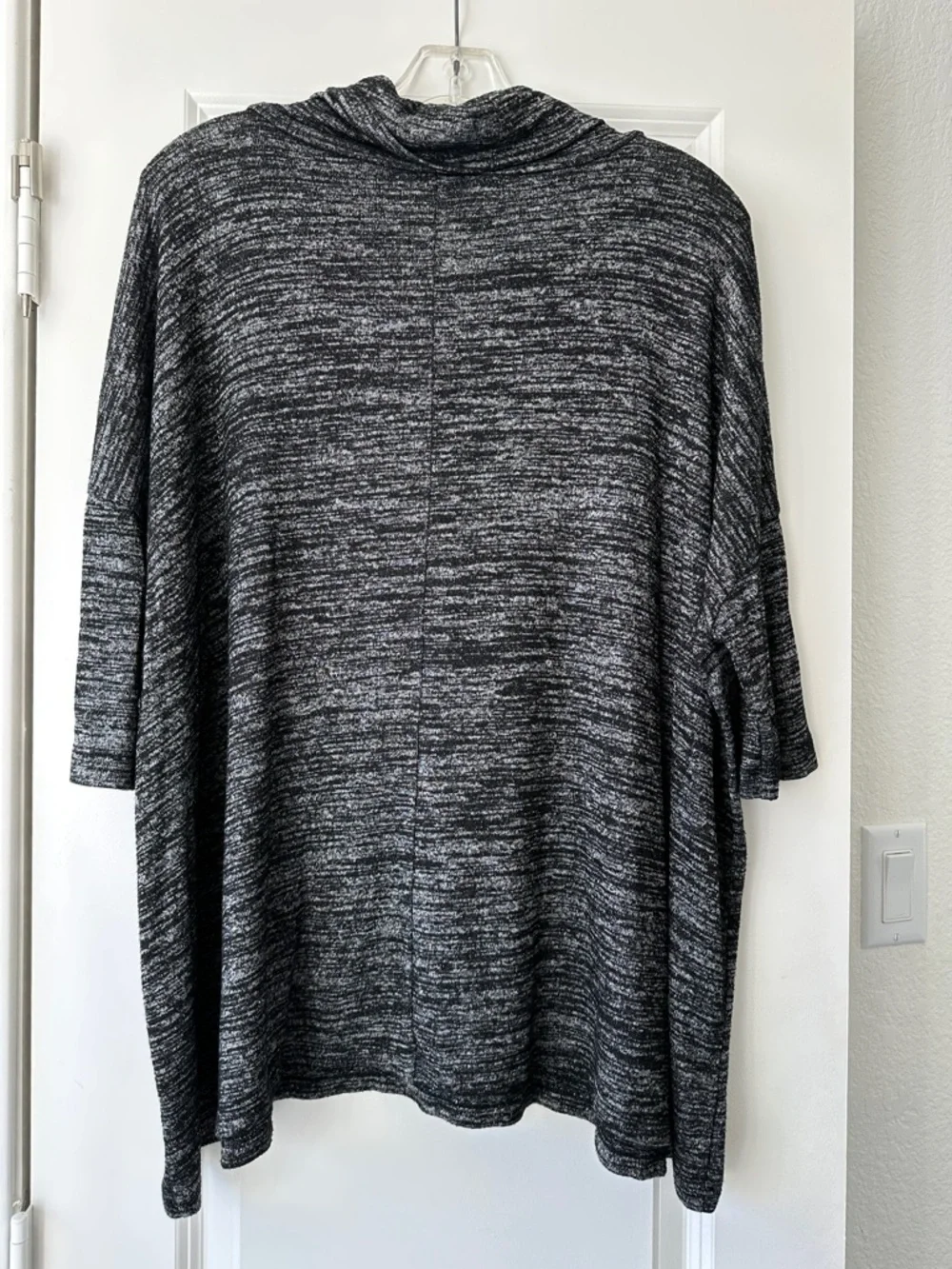 Ann Taylor Womens Charcoal Gray Cowl Neck Sweater Tunic Quiet Luxury Cozy - Picture 6 of 6